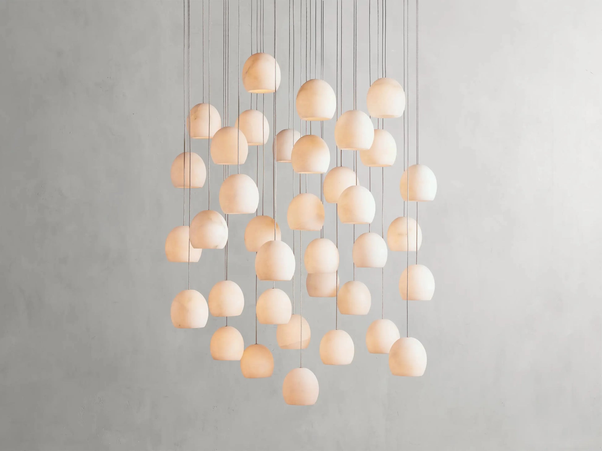 Maeva Round Alabaster Chandelier 13'' 21'' 36'' - King Lamps