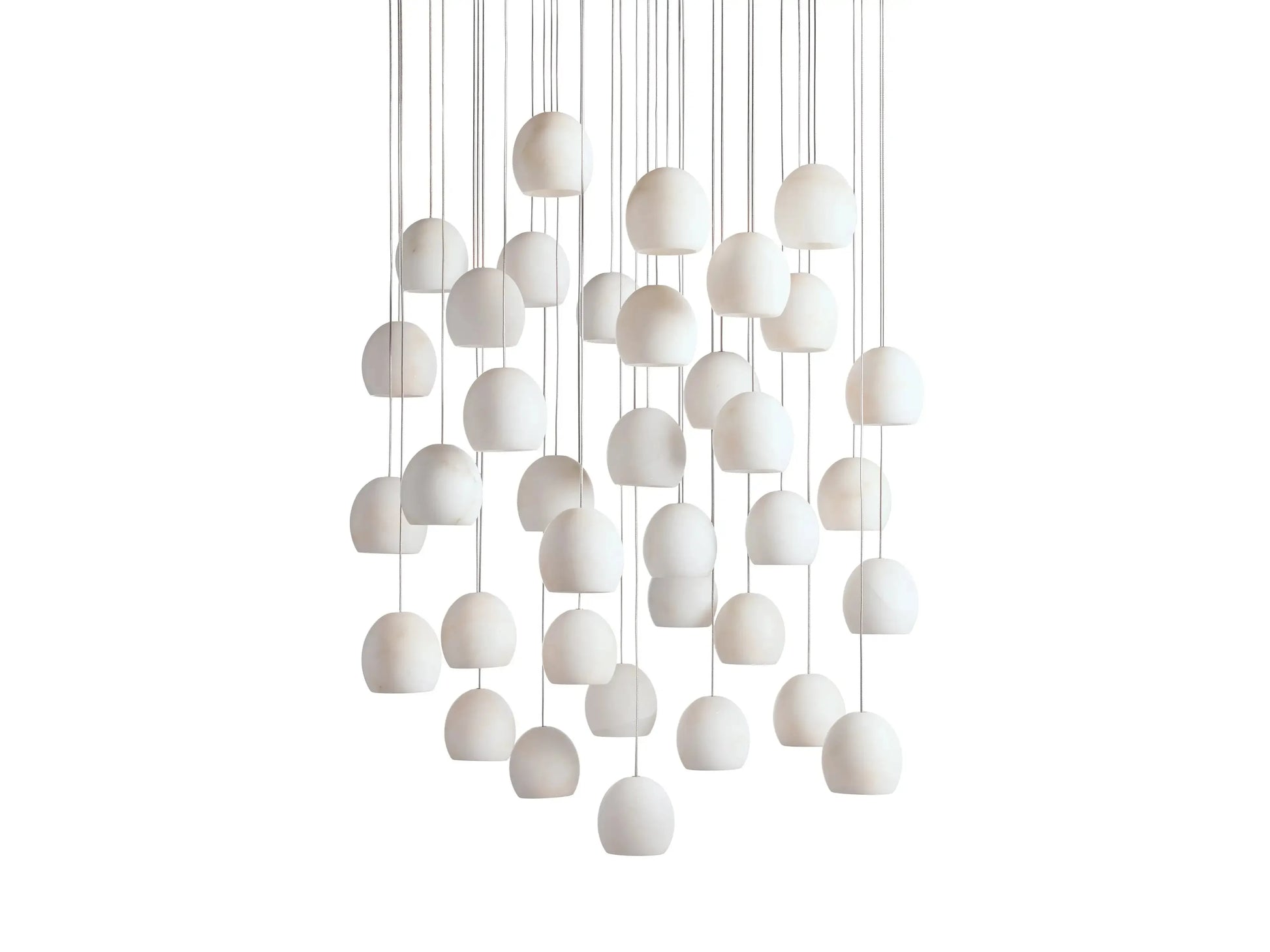 Maeva Round Alabaster Chandelier 13'' 21'' 36'' - King Lamps