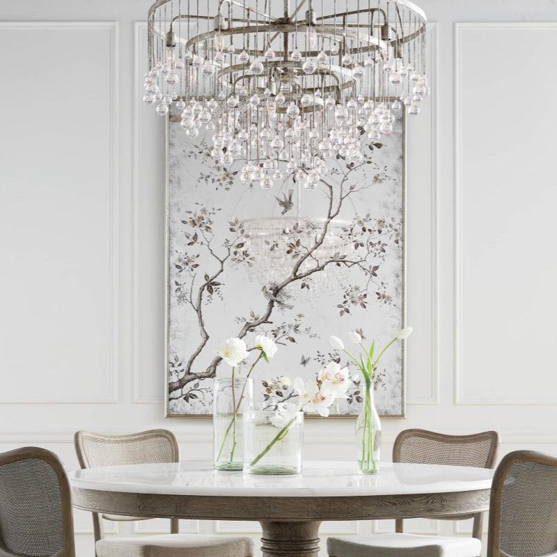 Aubrey Modern Crystal Ball 4 Tier Chandelier - King Lamps