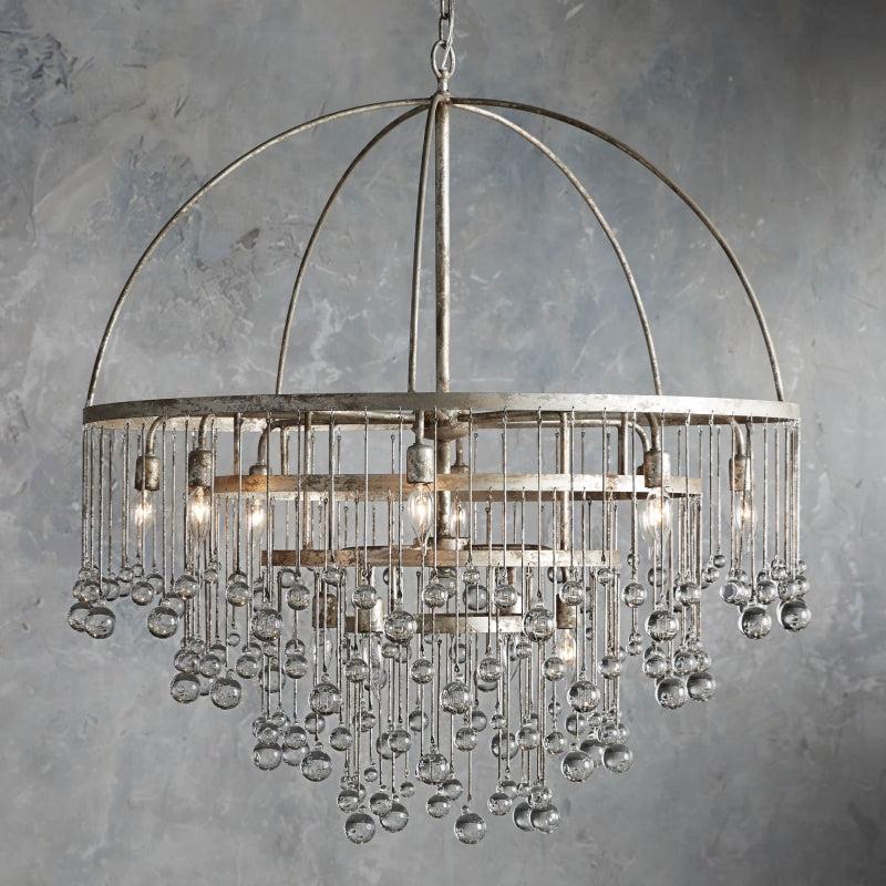 Aubrey Modern Crystal Ball 4 Tier Chandelier - King Lamps