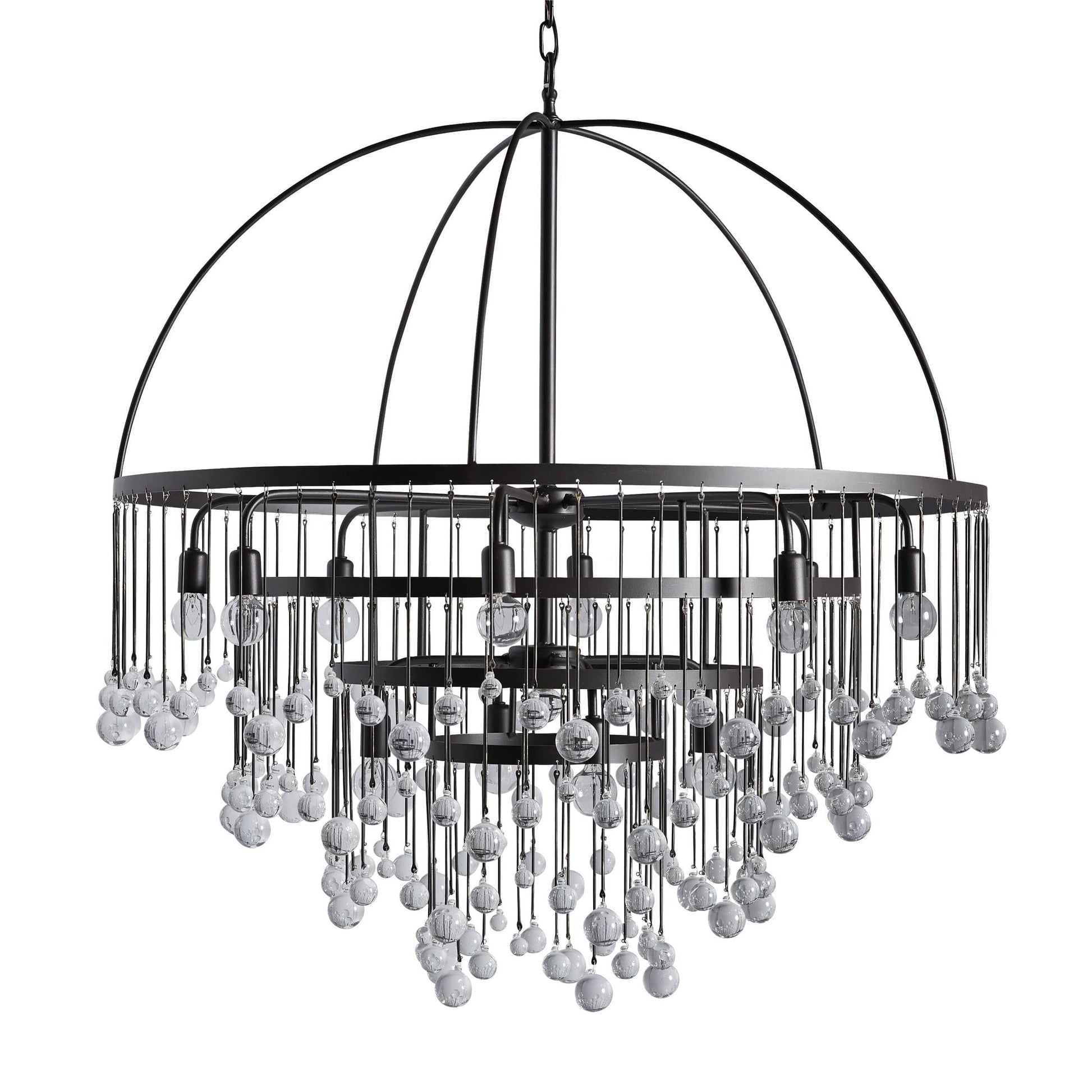 Aubrey Modern Crystal Ball 4 Tier Chandelier - King Lamps