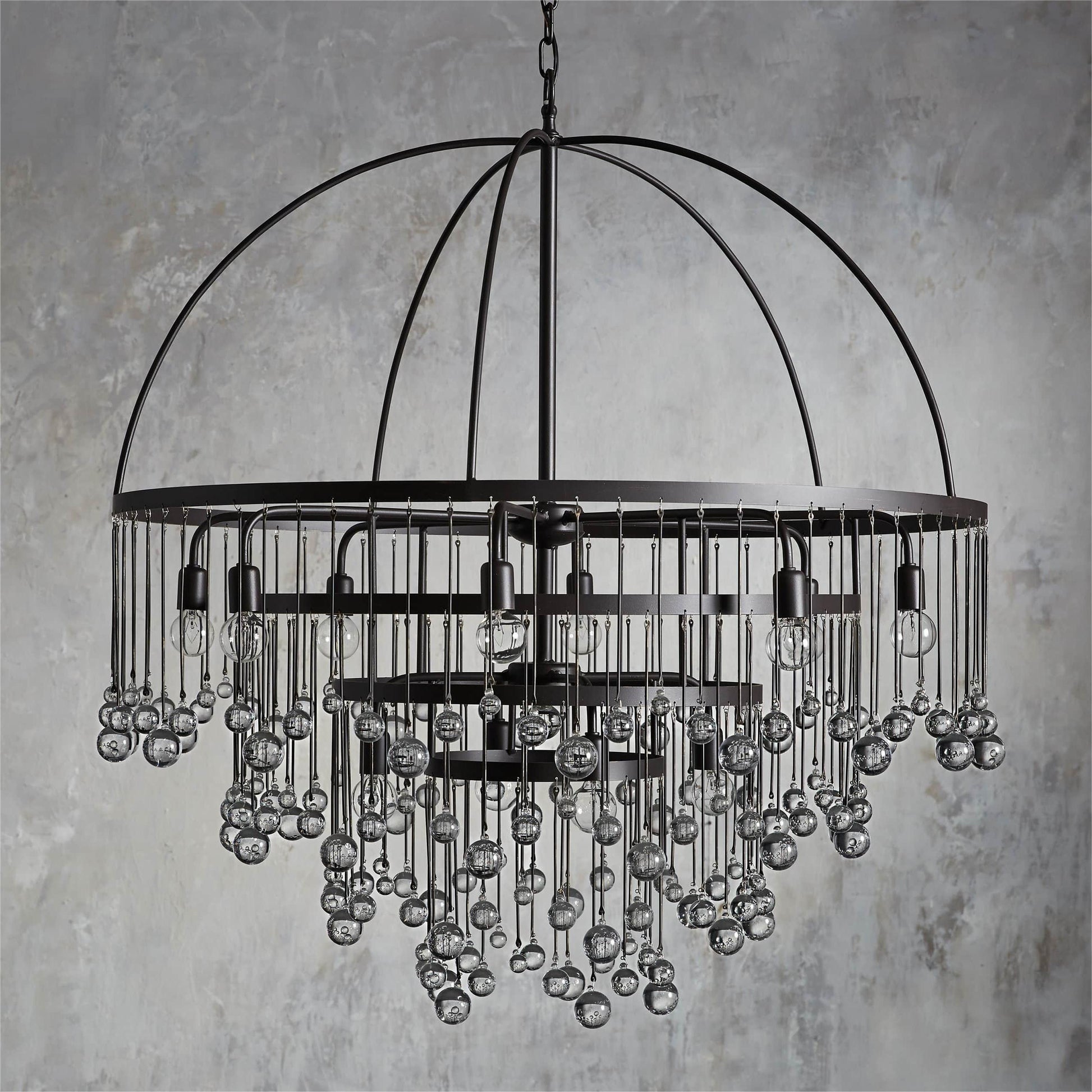 Aubrey Modern Crystal Ball 4 Tier Chandelier - King Lamps