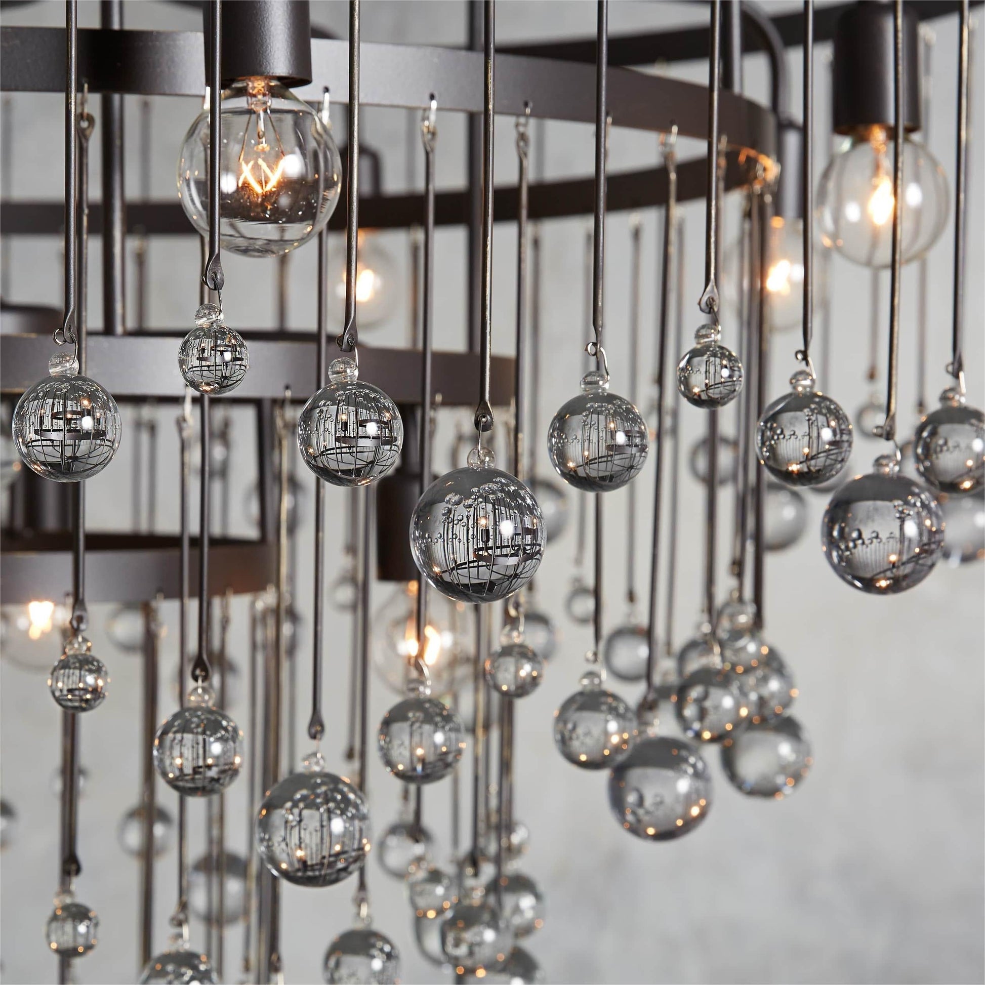 Aubrey Modern Crystal Ball 4 Tier Chandelier - King Lamps