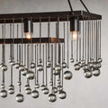 Aubrey Crystal Ball Rectangular Chandelier 47'' 60'' - King Lamps