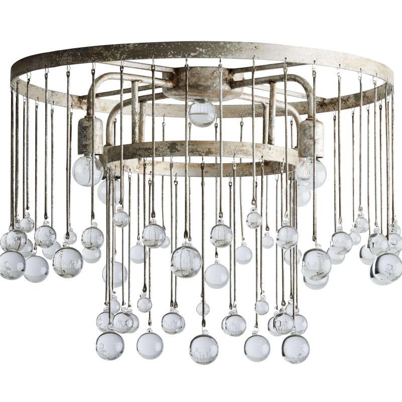 Aubrey Crystal Ball Flushmount Lamp - King Lamps