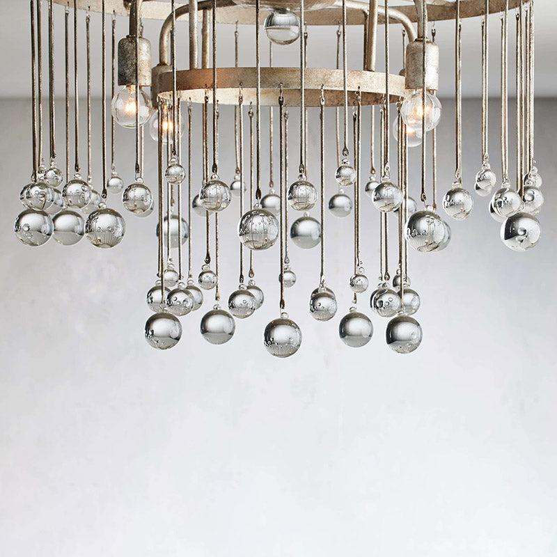Aubrey Crystal Ball Flushmount Lamp - King Lamps