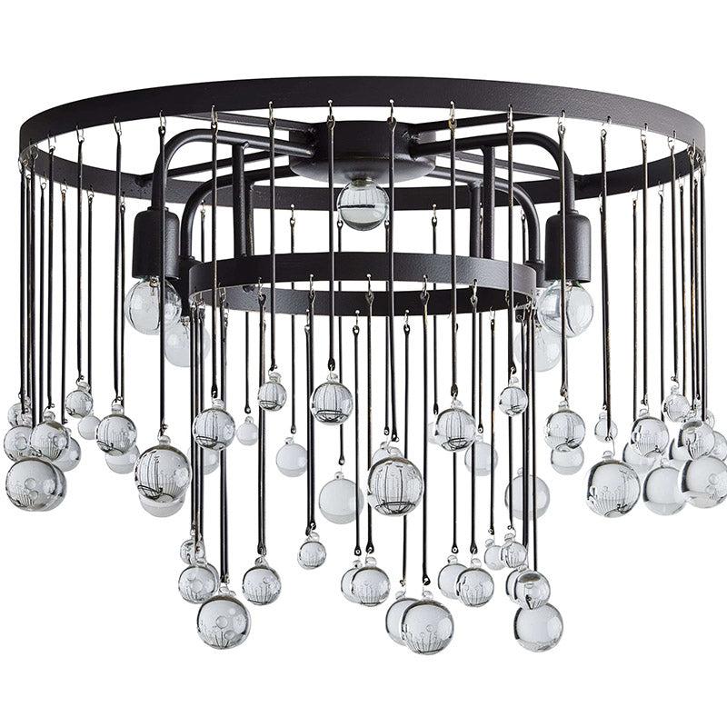 Aubrey Crystal Ball Flushmount Lamp - King Lamps
