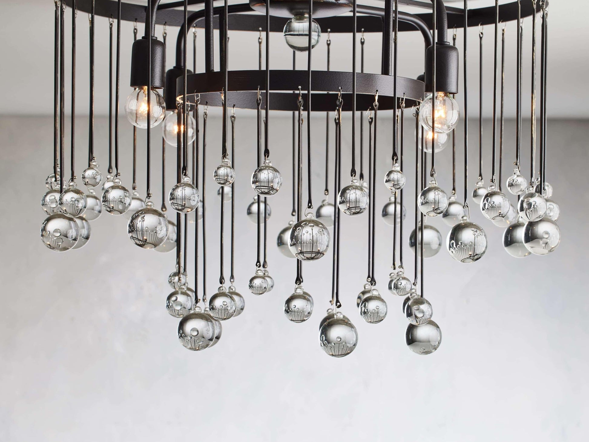 Aubrey Crystal Ball Flushmount Lamp - King Lamps