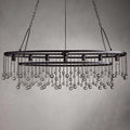 Aubrey Oval Crystal Ball 7 Light Chandelier - King Lamps