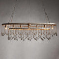 Aubrey Oval Crystal Ball 7 Light Chandelier - King Lamps