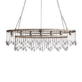 Aubrey Oval Crystal Ball 7 Light Chandelier - King Lamps