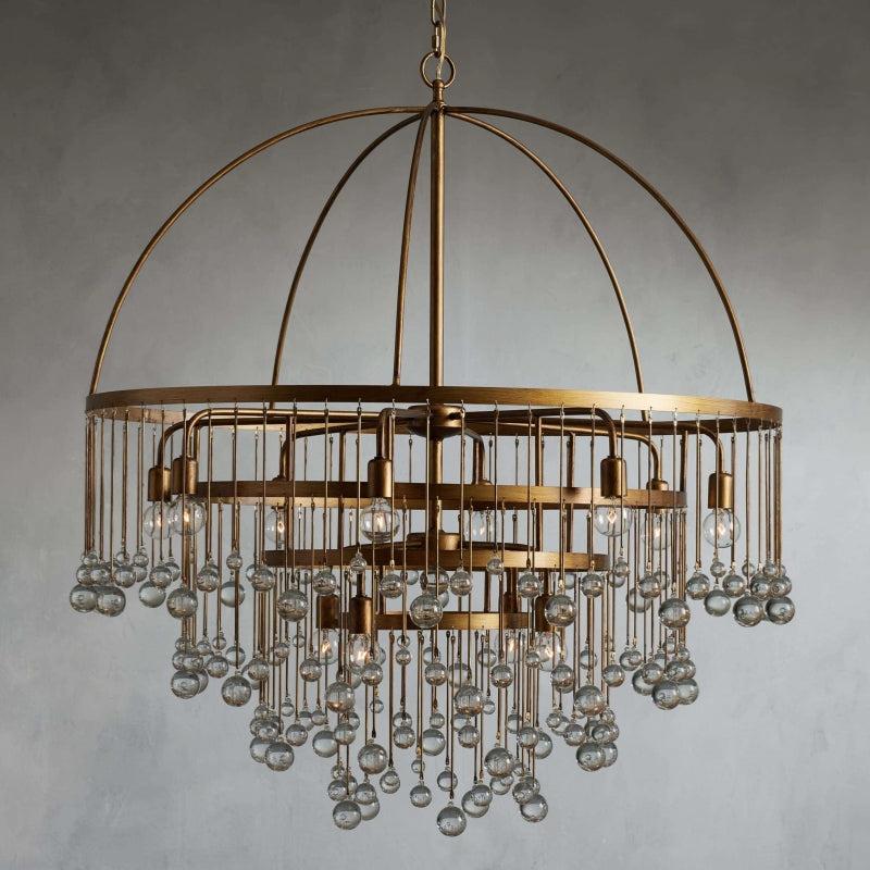 Aubrey Modern Crystal Ball 4 Tier Chandelier - King Lamps