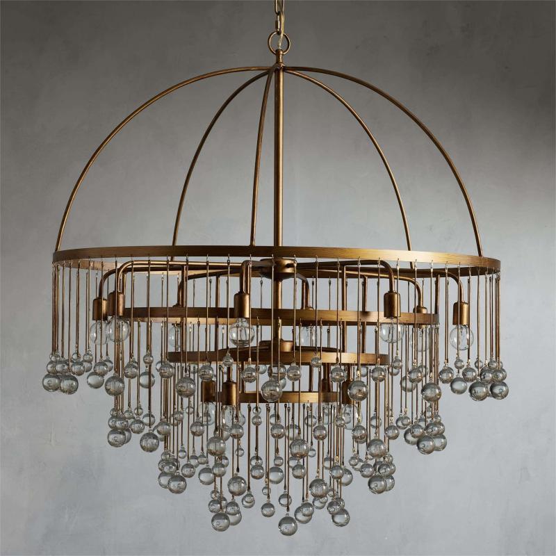Aubrey Modern Crystal Ball 4 Tier Chandelier - King Lamps
