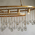 Aubrey Oval Crystal Ball 7 Light Chandelier - King Lamps