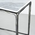 Thaddeus Forged Iron Rectangle Marble Console Table 60
