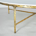 Thaddeus Forged Iron Marble Round Coffee Table 36