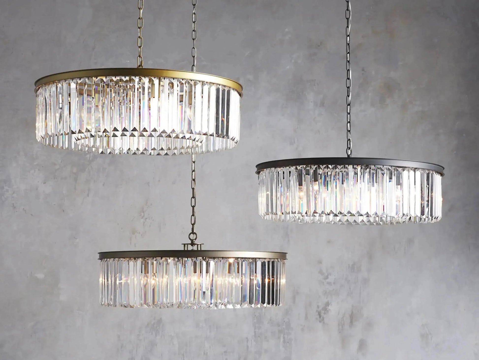 Leyland Crystal Round Chandelier - King Lamps