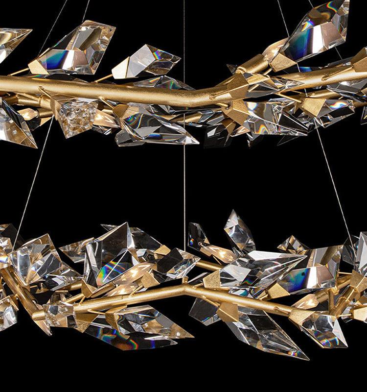 Addison 55" Round Crystal Chandelier - King Lamps