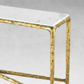 Thaddeus Forged Iron Rectangle Marble Console Table 60