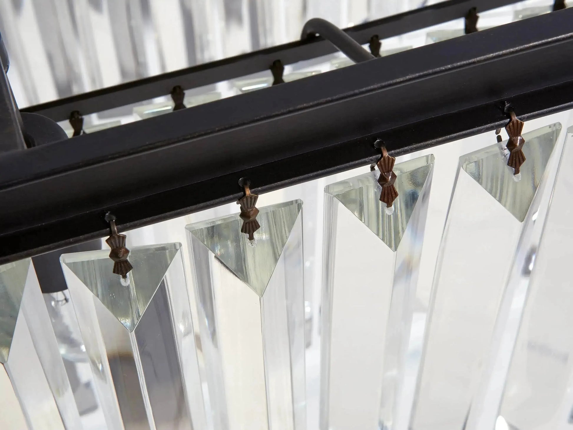 Leyland Tiered Rectangular Crystal Chandelier - King Lamps