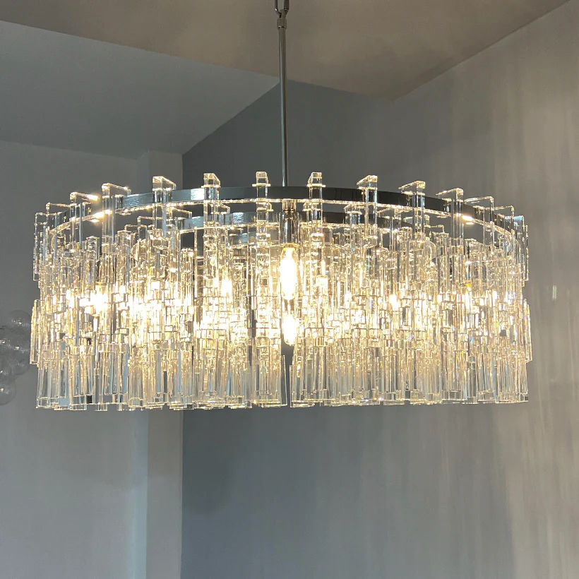 Marigan Multi-Tier Crystal Chain Round Chandelier 60" - King Lamps