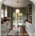 Alabaster Ball Modern Pendant Light - King Lamps