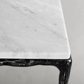 Thaddeus Forged Iron Rectangle Marble Console Table 60