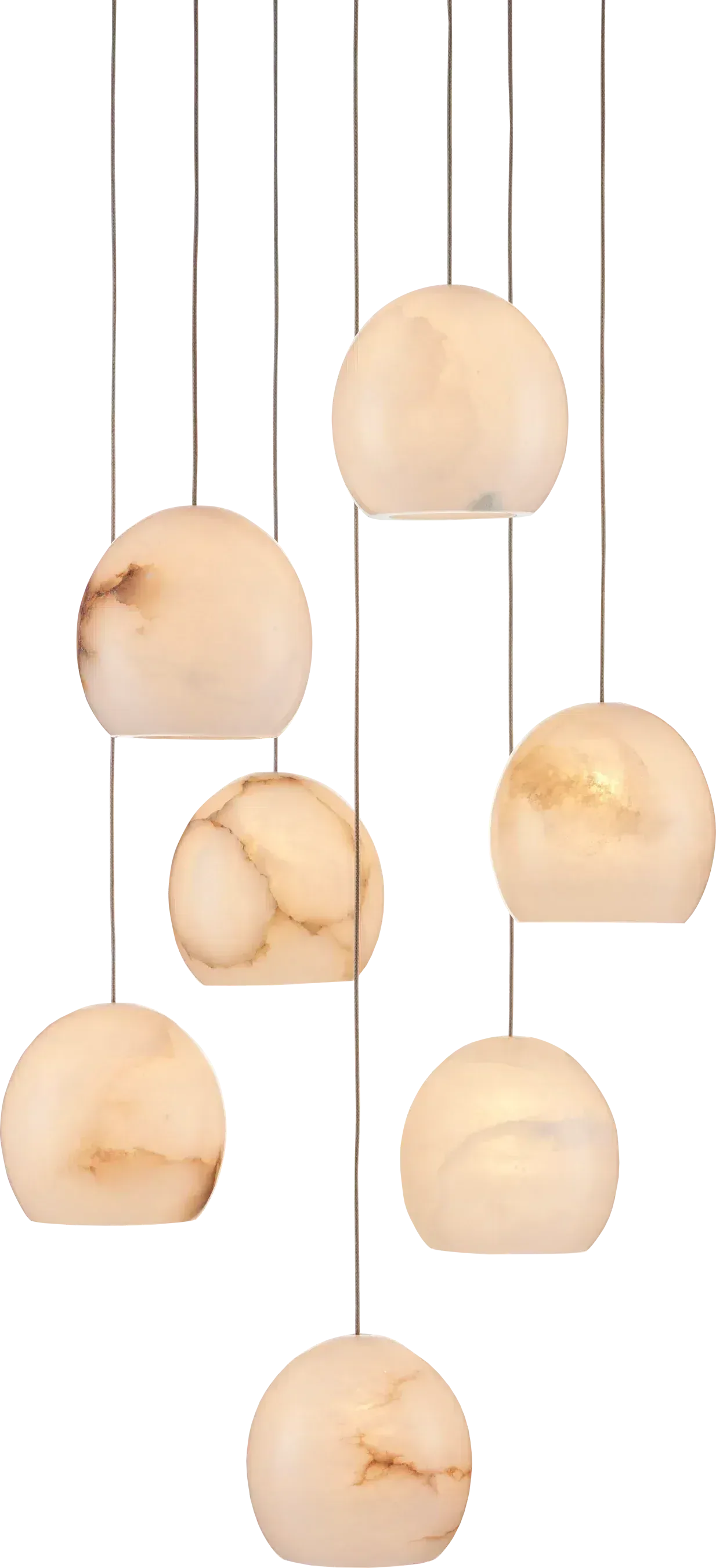 Arica Round Alabaster Chandelier 3/7/15/36 Light - King Lamps