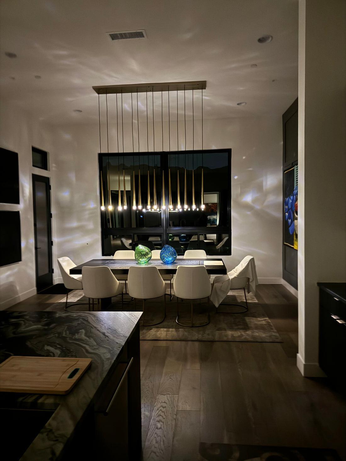 Aquitain Modern Linear Chandelier 72" - King Lamps