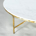 Thaddeus Forged Iron Marble Round Coffee Table 36