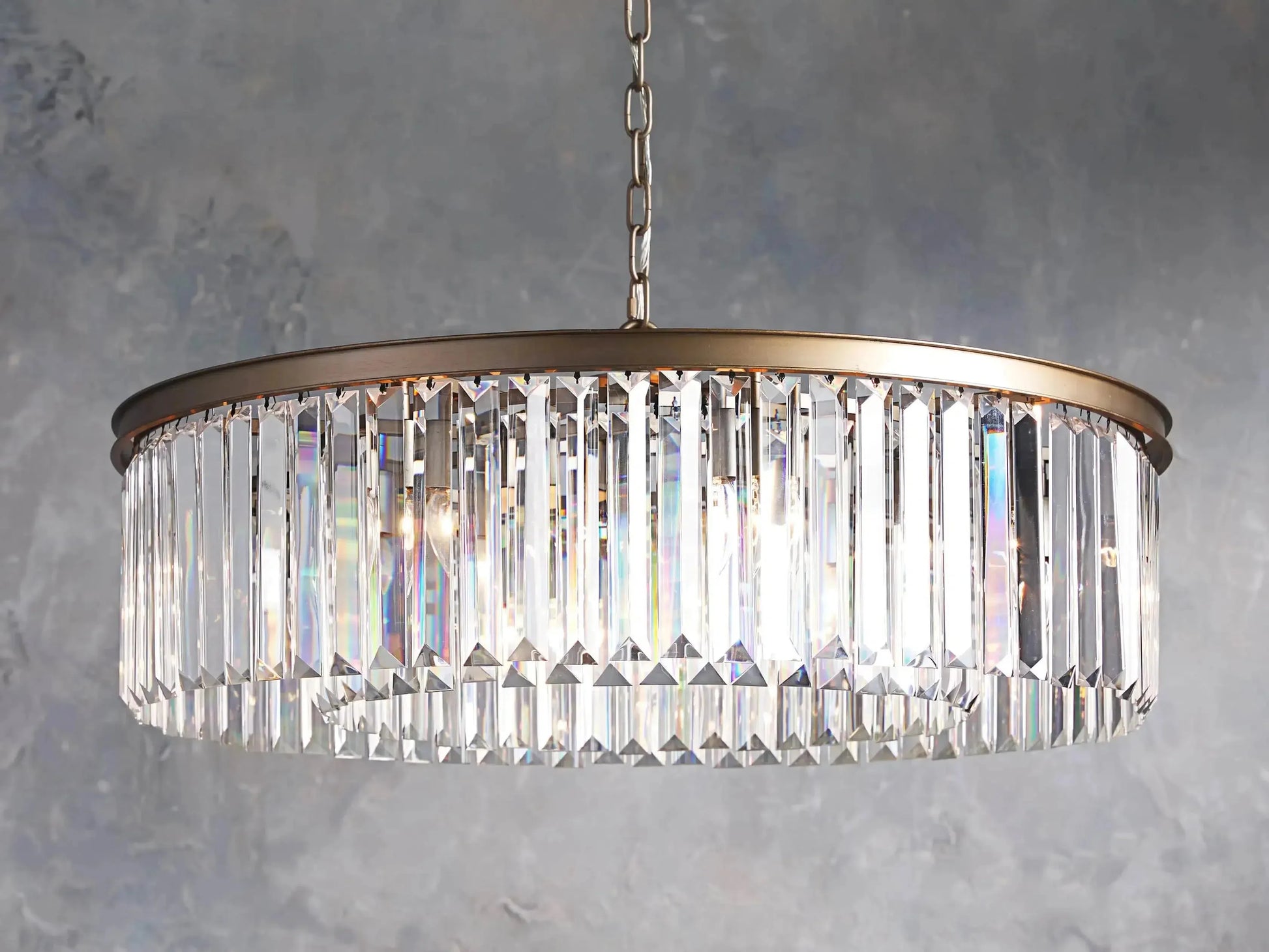 Leyland Crystal Round Chandelier - King Lamps