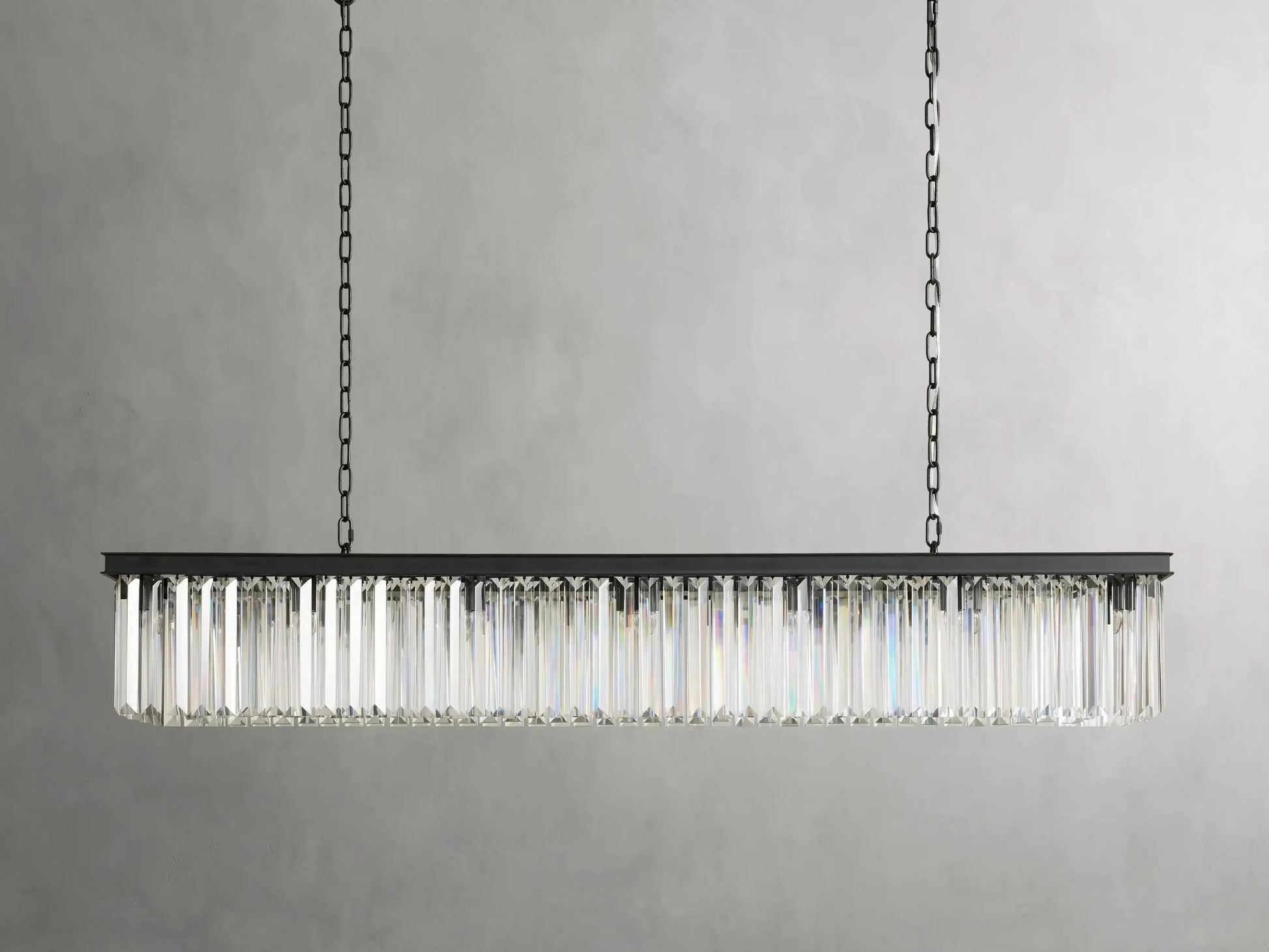 Leyland Crystal Rectangular Chandelier 60''72'' - King Lamps