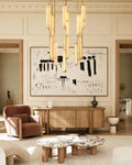 Audubon Alabaster Round Chandelier 24