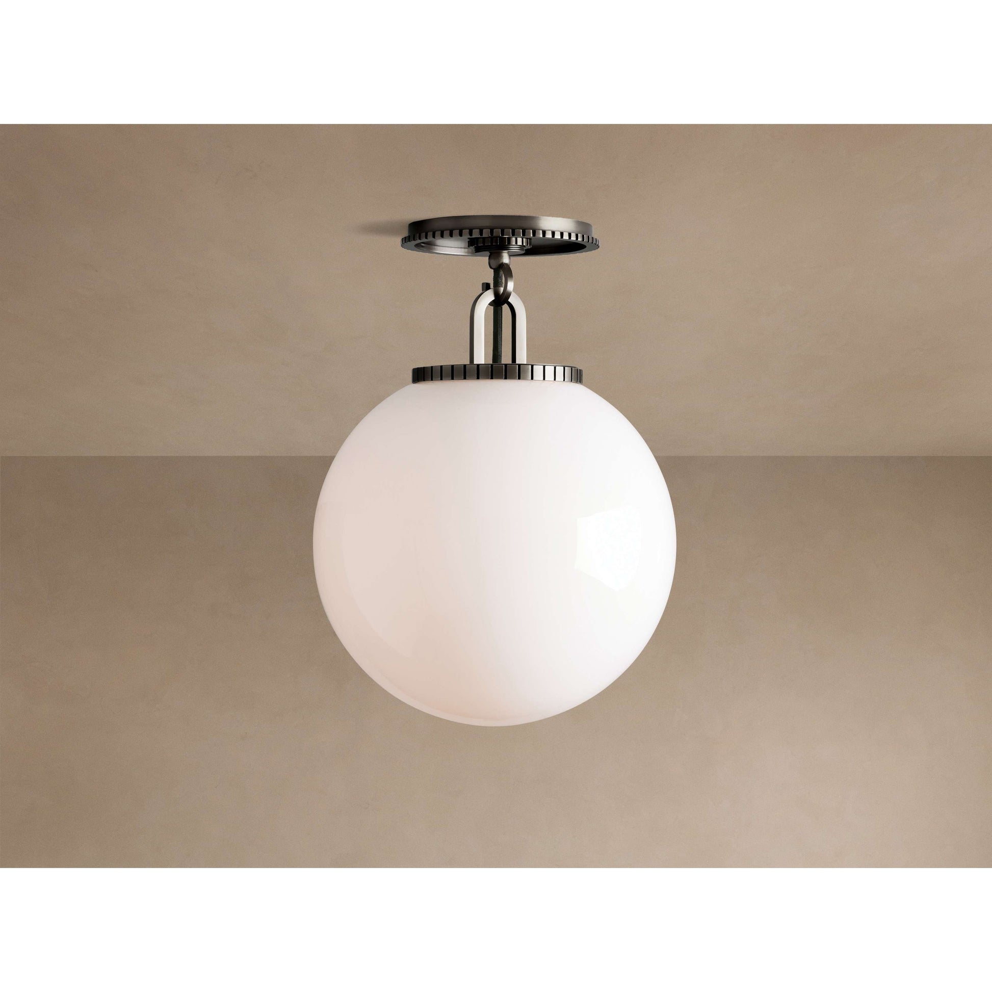 Wescott Globe Flush Mount Bronze Milk