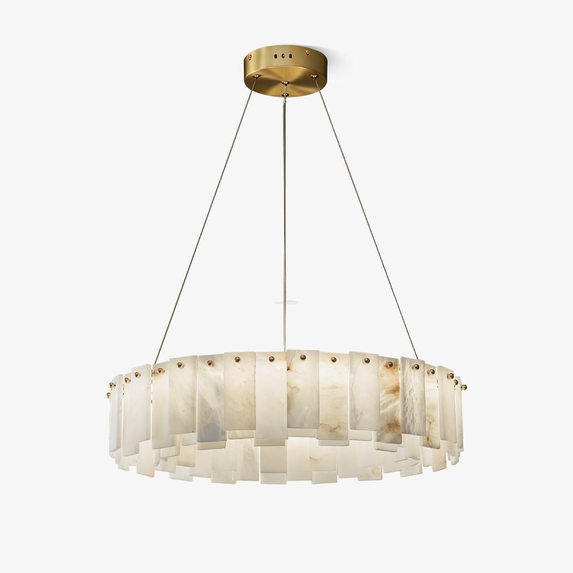 Halos Alabaster Round/Square Chandelier - King Lamps