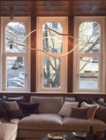Modern Simple Brass Waving Chandelier for Living/Dining Room/Kitchen Island - King Lamps
