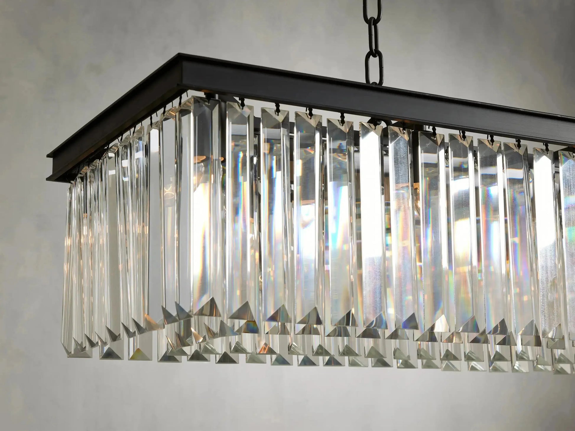 Leyland Crystal Rectangular Chandelier 60''72'' - King Lamps
