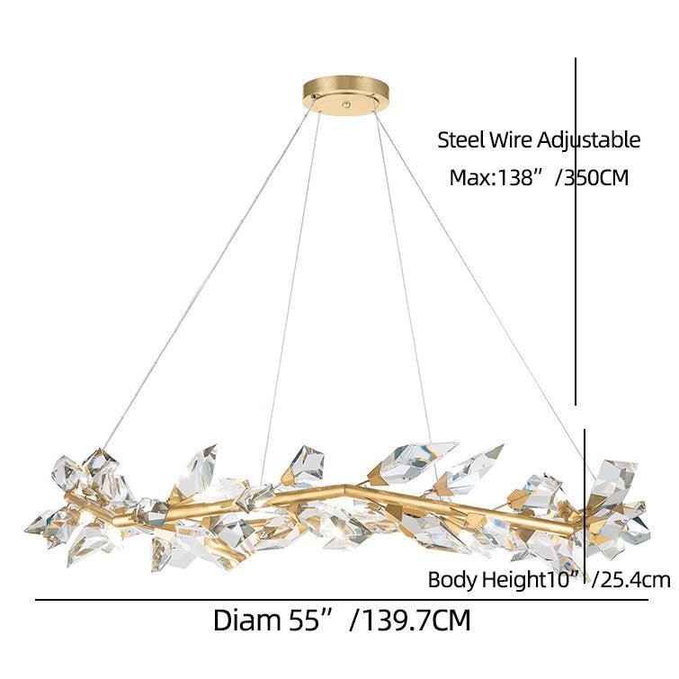 Addison 55" Round Crystal Chandelier - King Lamps