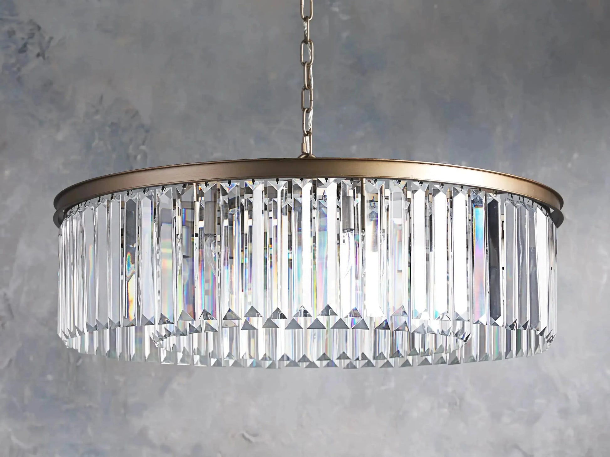 Leyland Crystal Round Chandelier - King Lamps