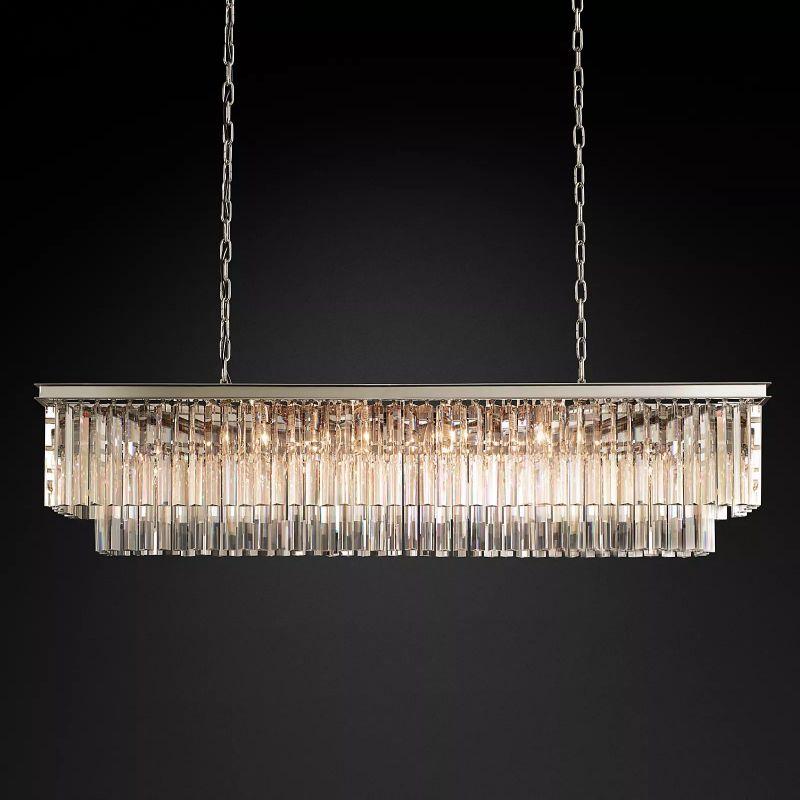 1920S Odeon Rectangular Chandelier 59" - King Lamps