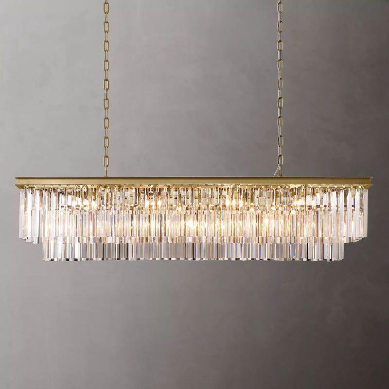 1920S Odeon Rectangular Chandelier 59" - King Lamps
