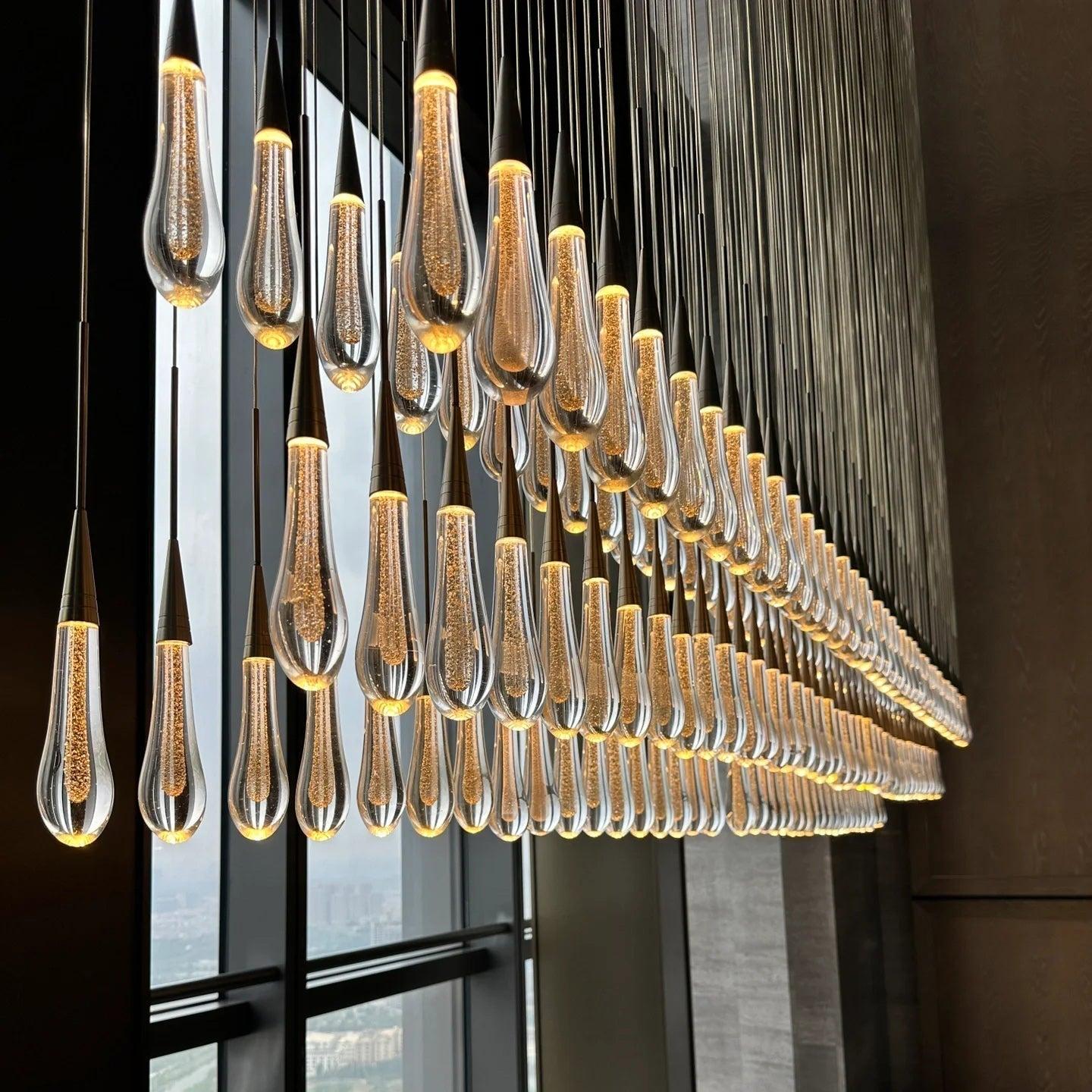 Soltaire Crystal Linear Chandelier 37" 50" 60'' 70" 87" 120''W - King Lamps