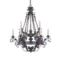 Vintage Iron Simple Candle Art Chandelier for Living Room / Villa / Stairs - King Lamps
