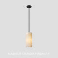 Hand-Carved Alabaster Cylinder Pendant - King Lamps