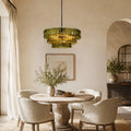 Amor 3-Tier Ghiaccio Glass Round Chandelier 24