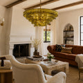 Amor 5-Tier Ghiaccio Glass Round Chandelier 48