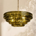 Amor 4-Tier Ghiaccio Glass Round Chandelier 36