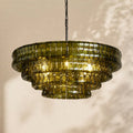 Amor 4-Tier Ghiaccio Glass Round Chandelier 36