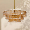 Amor 3-Tier Ghiaccio Glass Round Chandelier 24