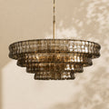 Amor 4-Tier Ghiaccio Glass Round Chandelier 36